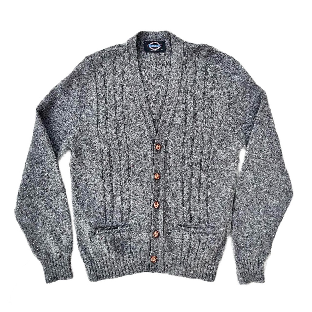 Vintage Jantzen Wool 90s Grunge Style Cardigan
Unisex Size Medium : 20.5 x 25